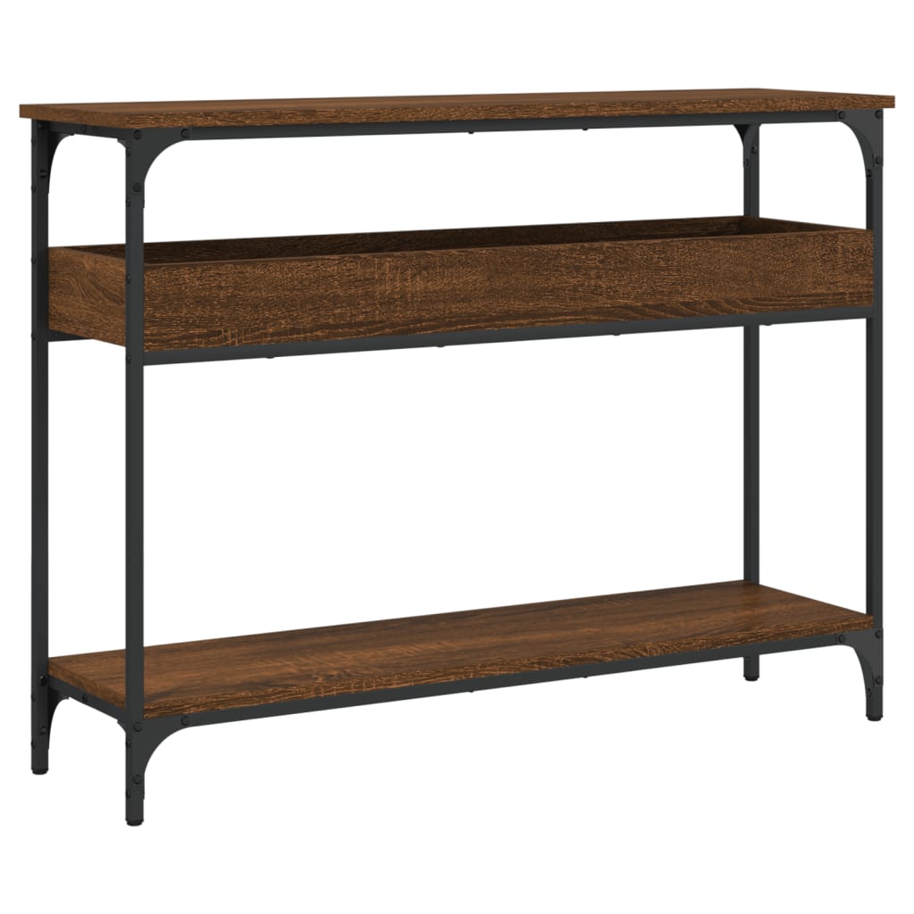 Konsolentisch mit Ablage Braun Eichen-Optik 100x29x75cm - Pazzar.ch