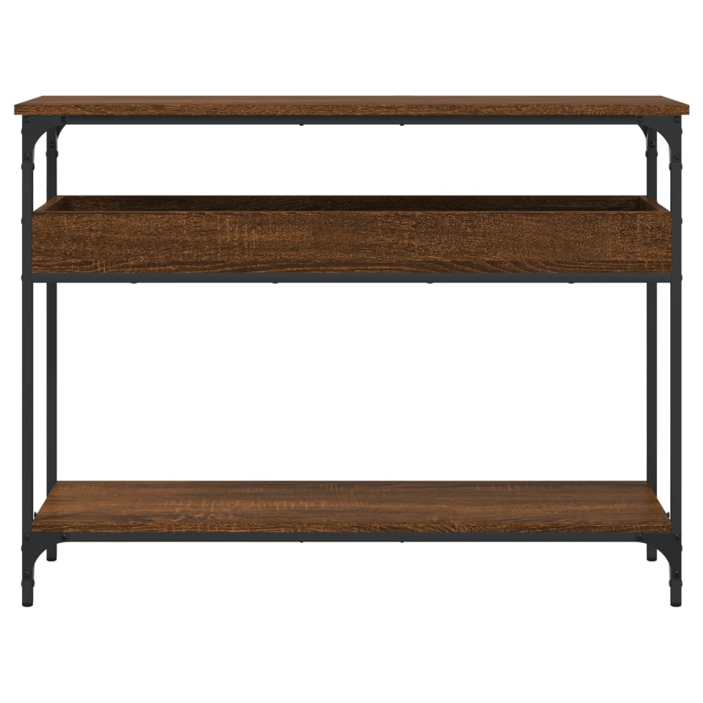 Konsolentisch mit Ablage Braun Eichen-Optik 100x29x75cm - Pazzar.ch