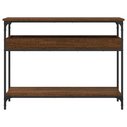 Konsolentisch mit Ablage Braun Eichen-Optik 100x29x75cm - Pazzar.ch