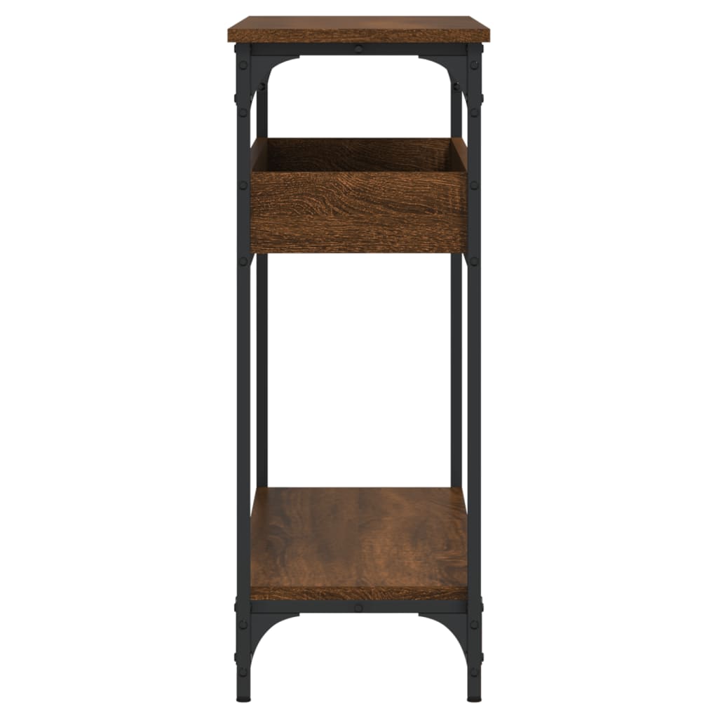 Konsolentisch mit Ablage Braun Eichen-Optik 100x29x75cm - Pazzar.ch