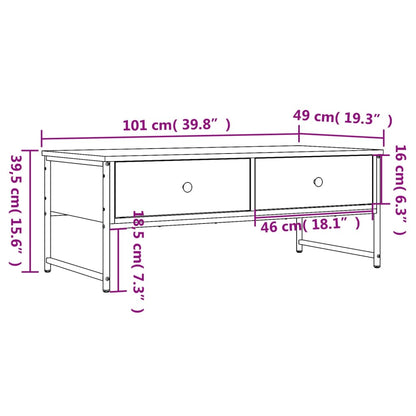 Couchtisch Sonoma-Eiche 101x49x39,5 cm Holzwerkstoff - Pazzar.ch