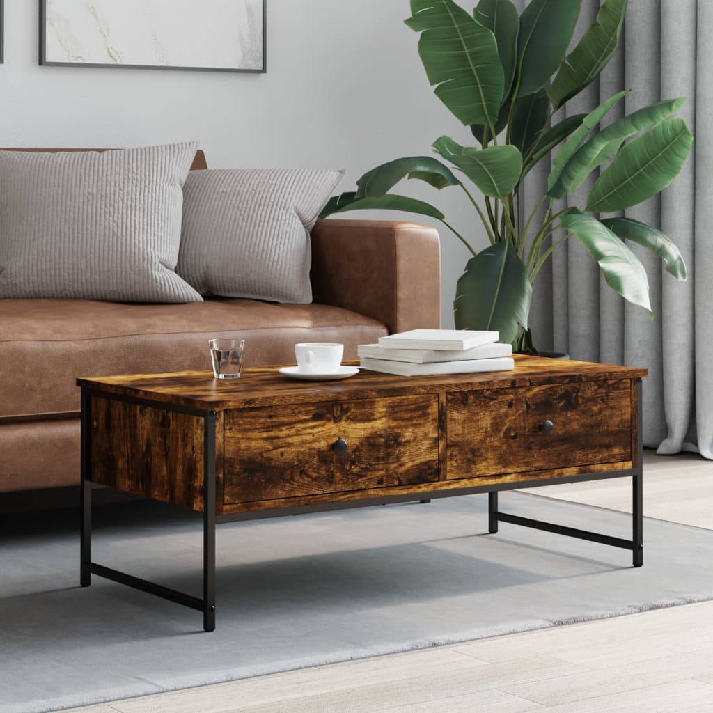 Couchtisch Räuchereiche 101x49x39,5 cm Holzwerkstoff - Pazzar.ch