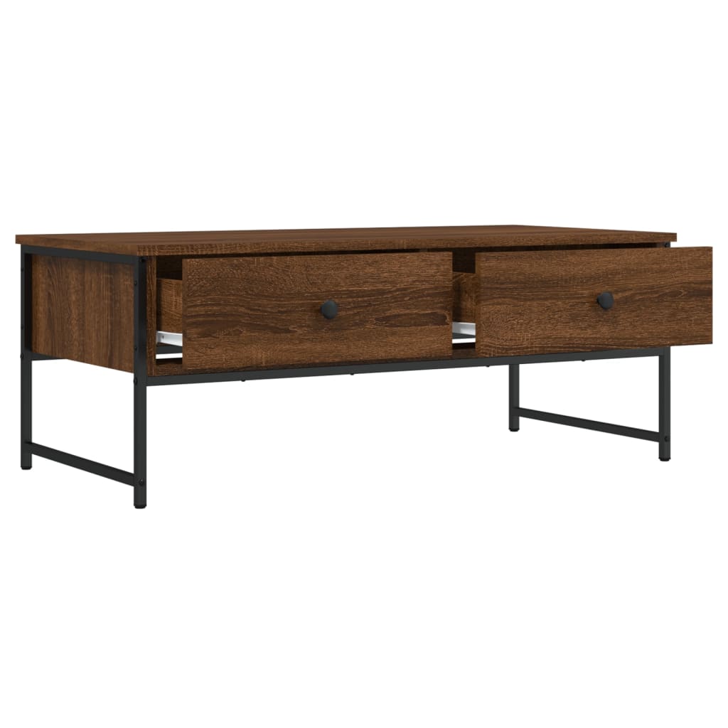 Couchtisch Braun Eichen-Optik 101x49x39,5 cm Holzwerkstoff - Pazzar.ch