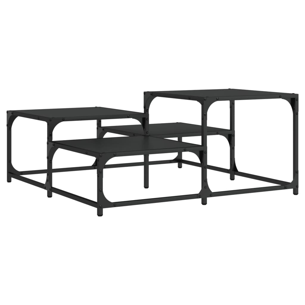 Couchtisch Schwarz 87,5x87,5x40 cm Holzwerkstoff - Pazzar.ch
