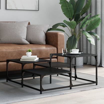 Couchtisch Schwarz 87,5x87,5x40 cm Holzwerkstoff - Pazzar.ch