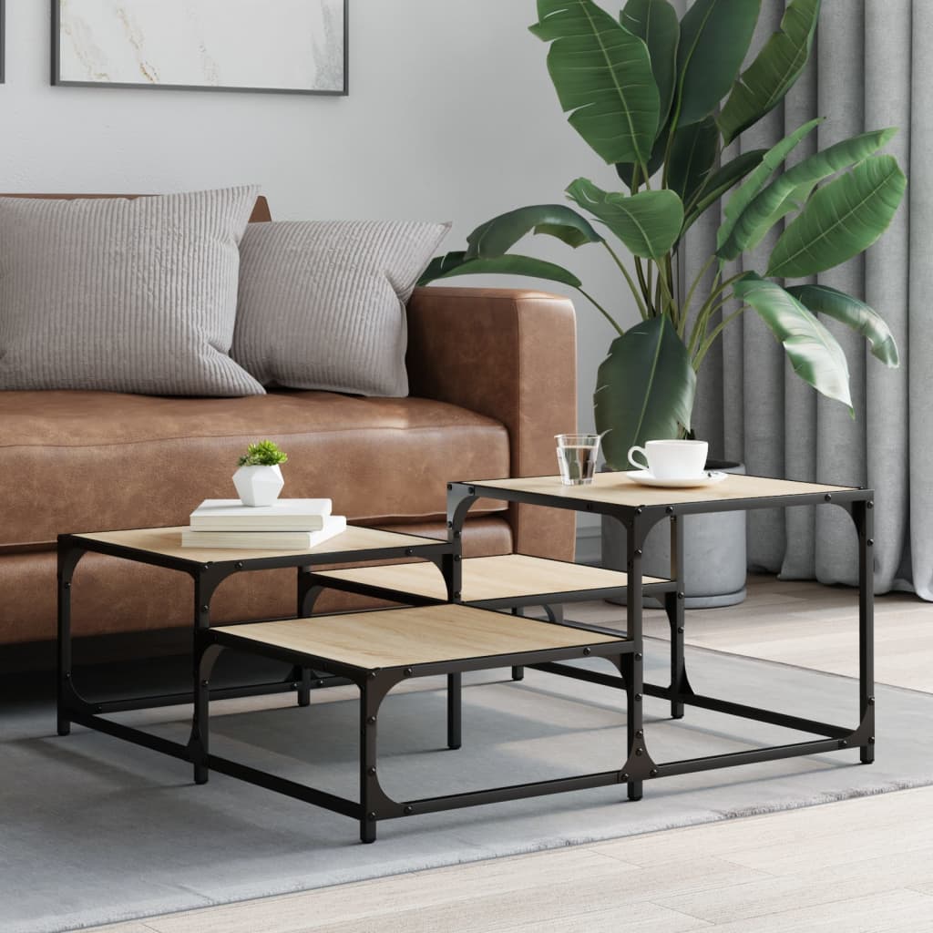 Couchtisch Sonoma-Eiche 87,5x87,5x40 cm Holzwerkstoff - Pazzar.ch
