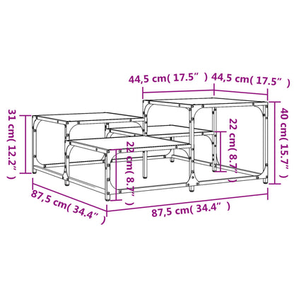Couchtisch Sonoma-Eiche 87,5x87,5x40 cm Holzwerkstoff - Pazzar.ch