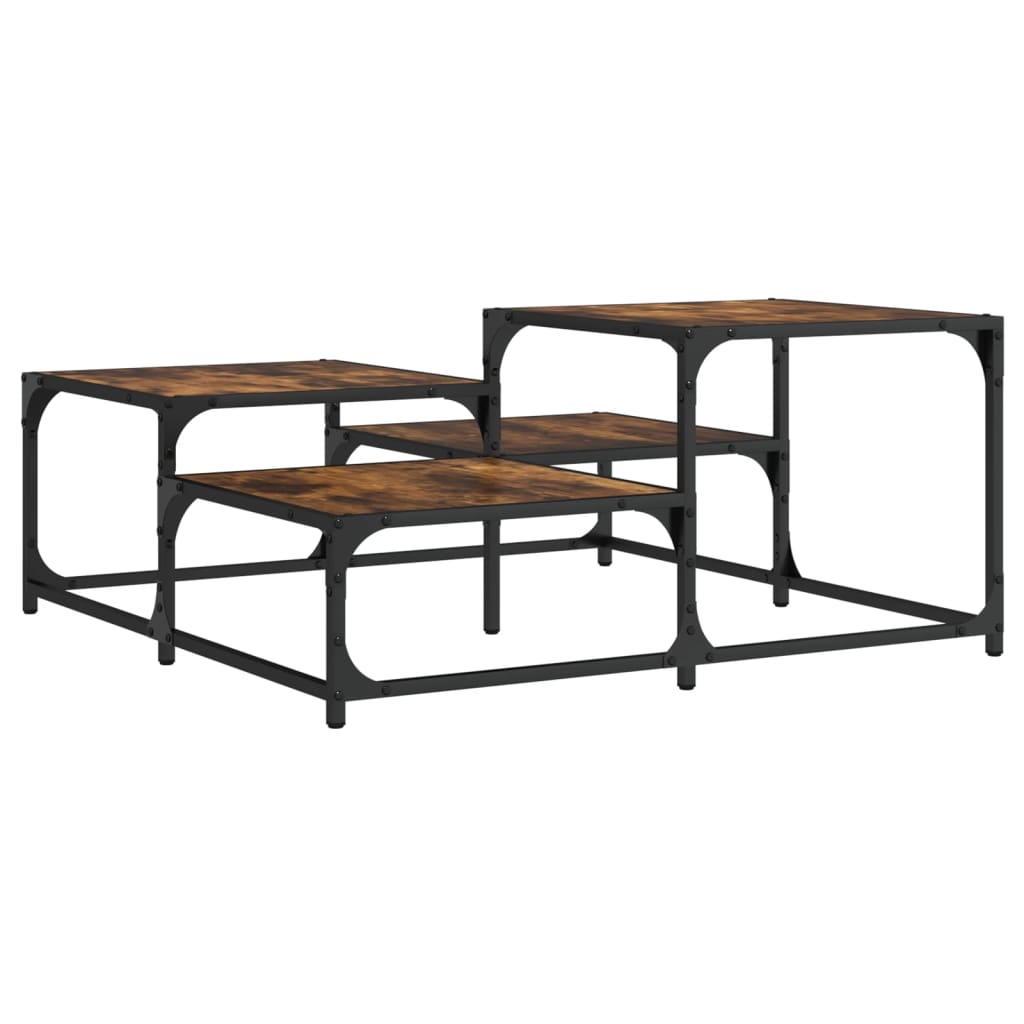 Couchtisch Räuchereiche 87,5x87,5x40 cm Holzwerkstoff - Pazzar.ch