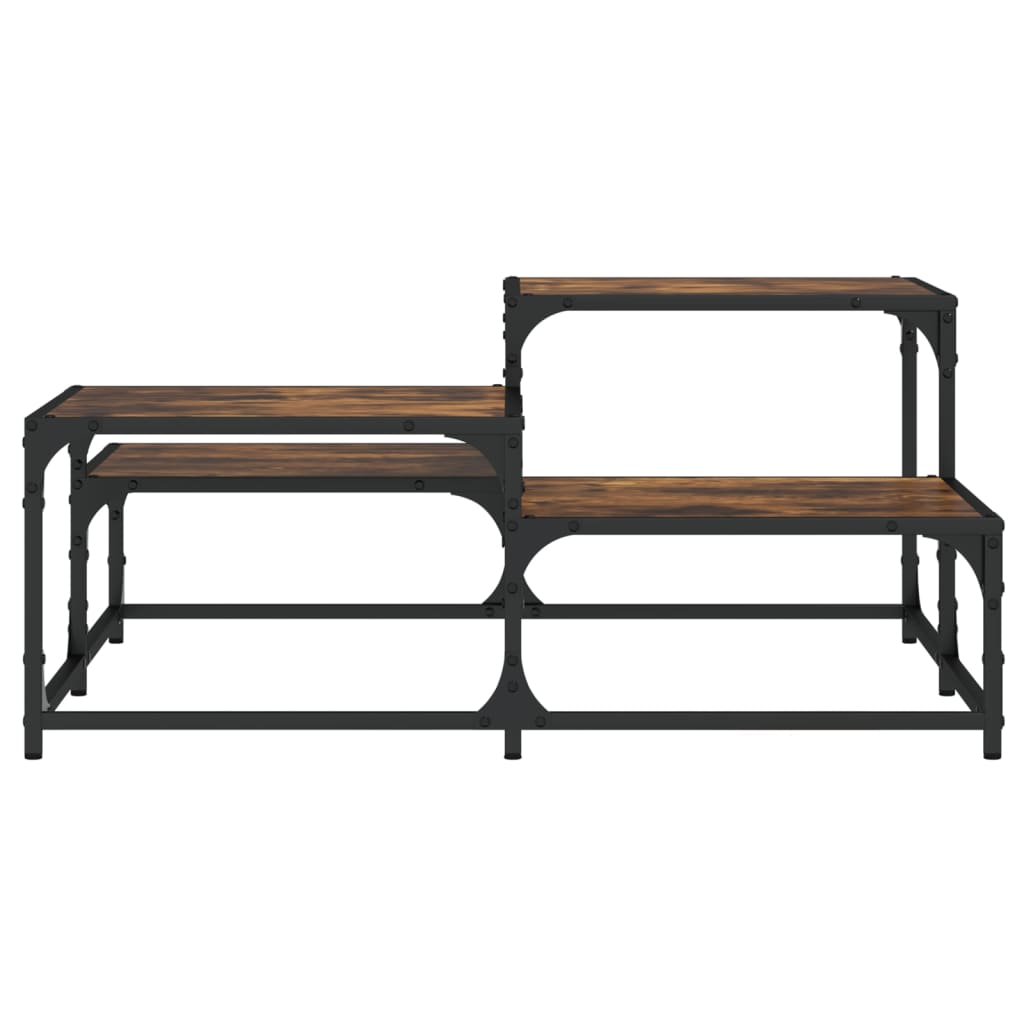 Couchtisch Räuchereiche 87,5x87,5x40 cm Holzwerkstoff - Pazzar.ch
