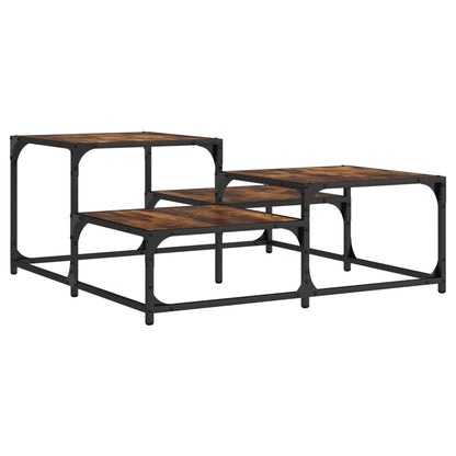 Couchtisch Räuchereiche 87,5x87,5x40 cm Holzwerkstoff - Pazzar.ch