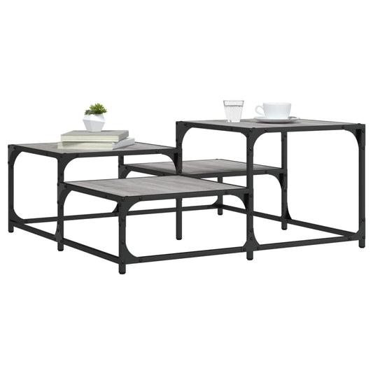 Couchtisch Grau Sonoma 87,5x87,5x40 cm Holzwerkstoff - Pazzar.ch