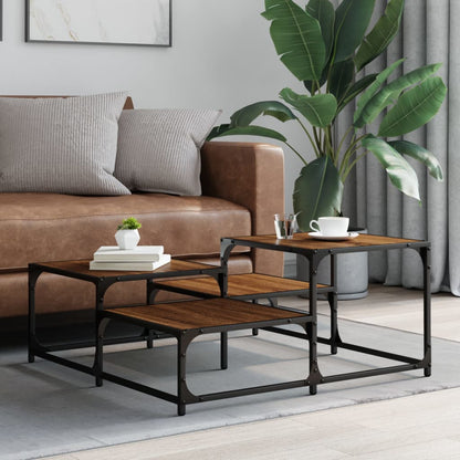 Couchtisch Braun Eichen-Optik 87,5x87,5x40 cm Holzwerkstoff - Pazzar.ch