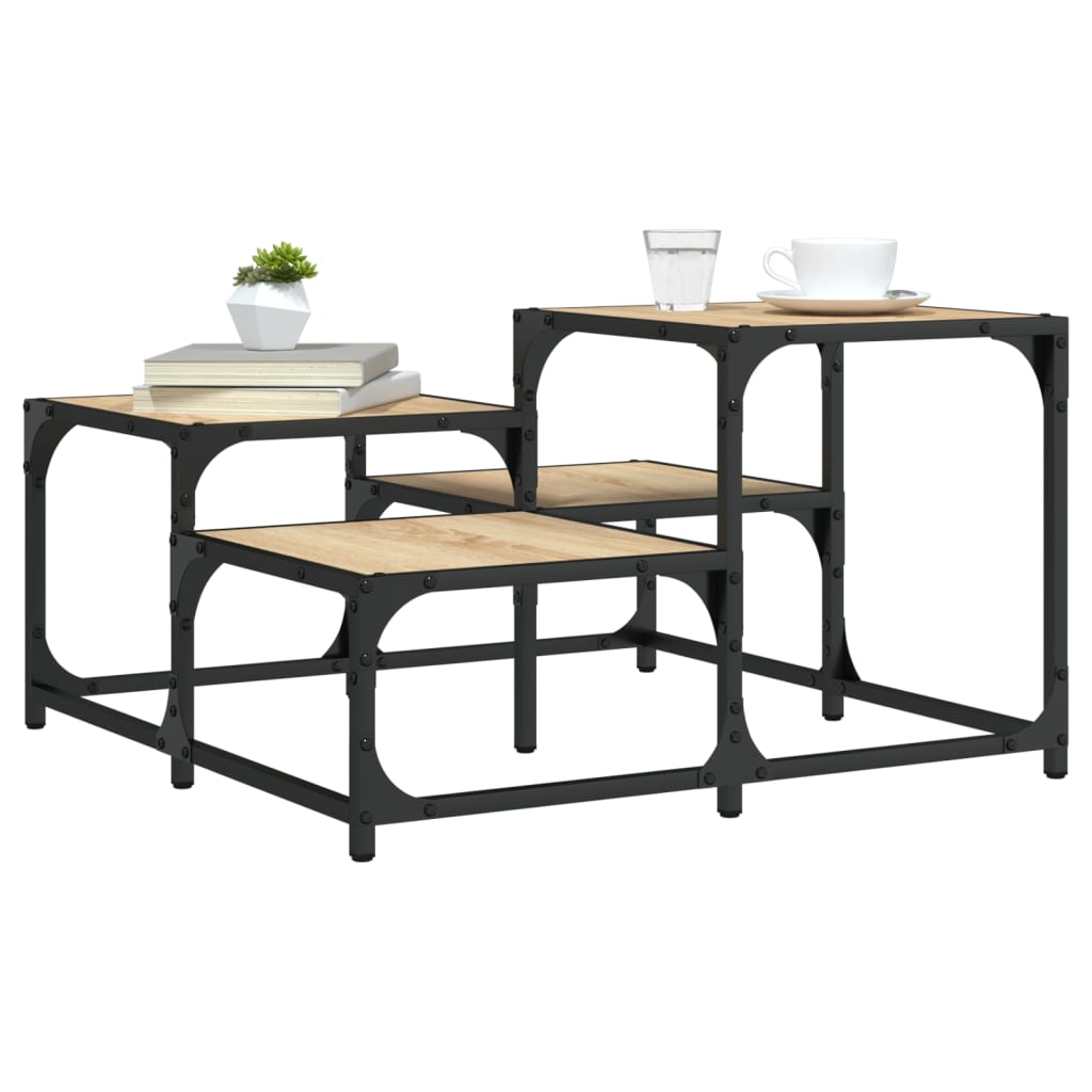 Couchtisch Sonoma-Eiche 68x68x40 cm Holzwerkstoff - Pazzar.ch