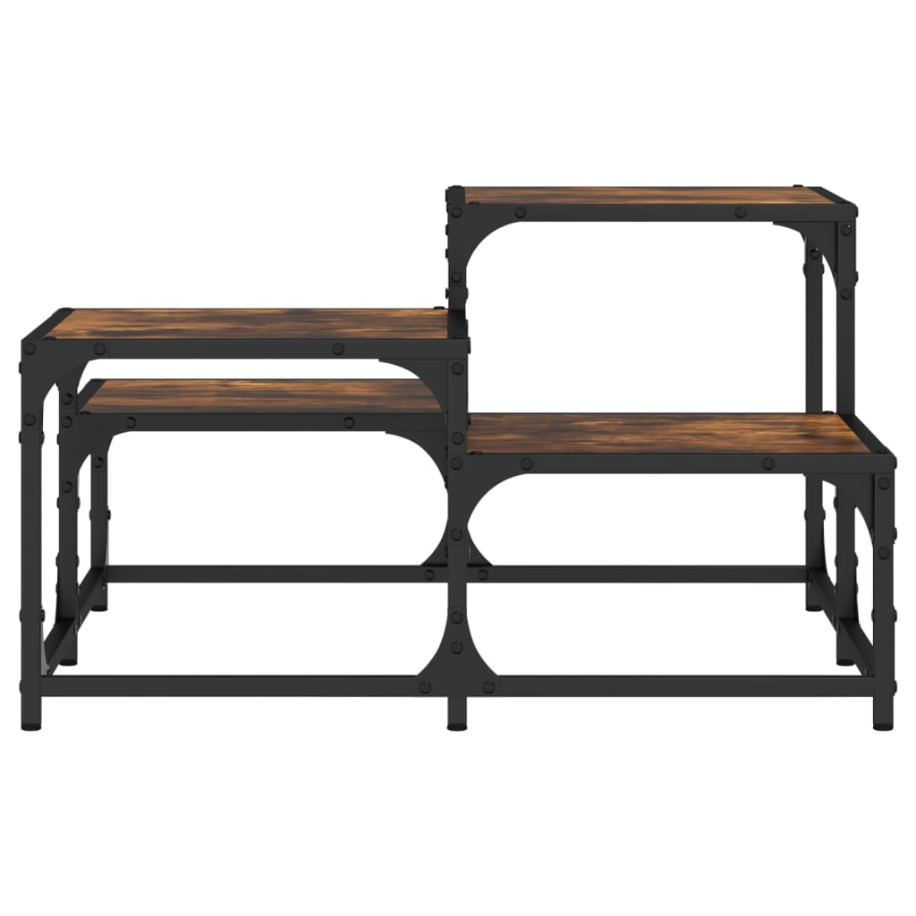 Couchtisch Räuchereiche 68x68x40 cm Holzwerkstoff - Pazzar.ch