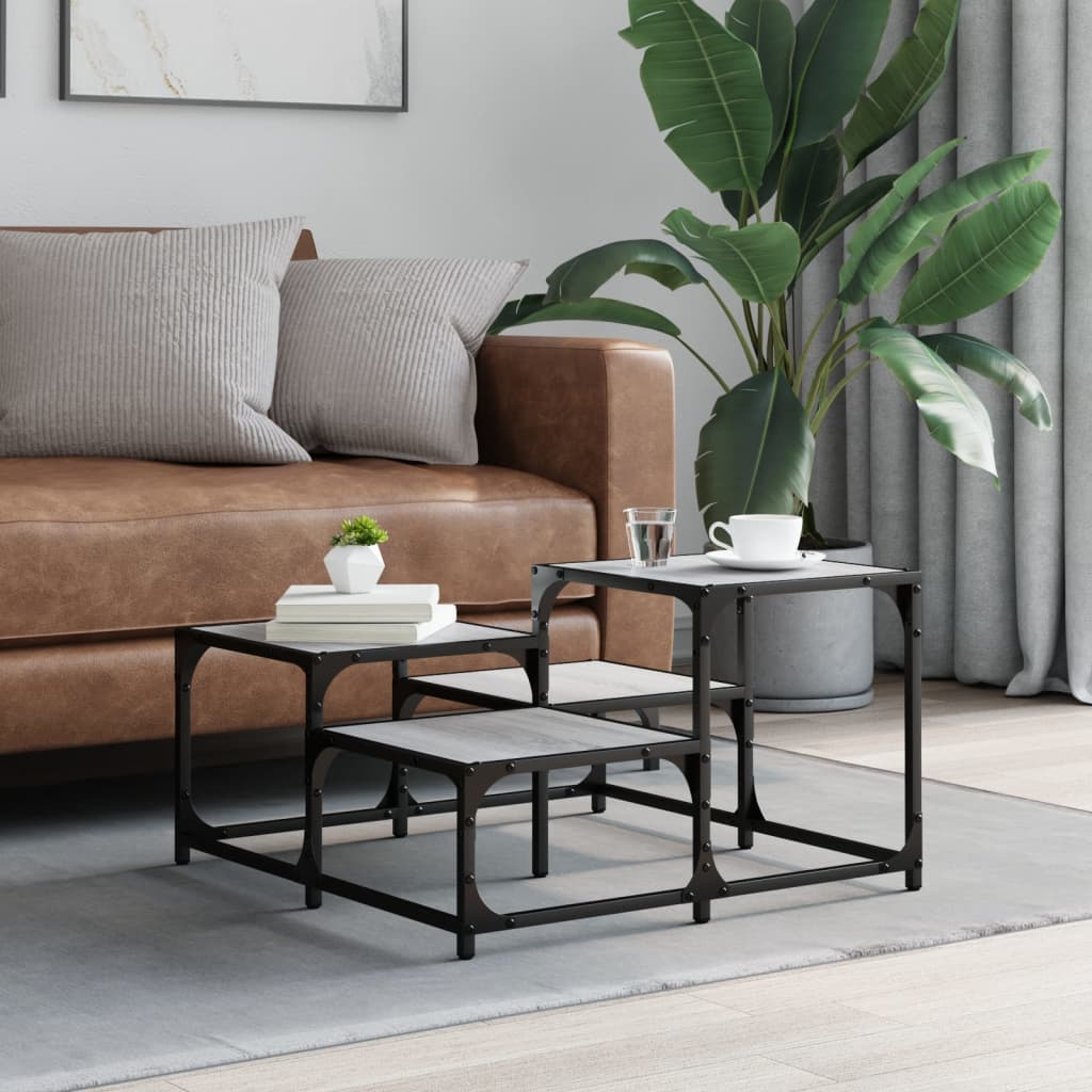 Couchtisch Grau Sonoma 68x68x40 cm Holzwerkstoff - Pazzar.ch