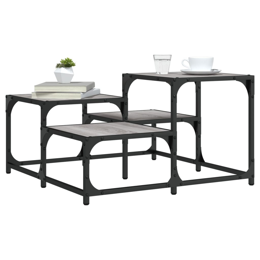 Couchtisch Grau Sonoma 68x68x40 cm Holzwerkstoff - Pazzar.ch