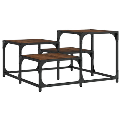 Couchtisch Braun Eichen-Optik 68x68x40 cm Holzwerkstoff - Pazzar.ch