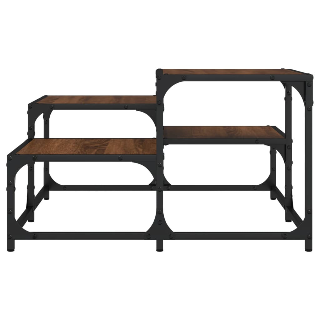 Couchtisch Braun Eichen-Optik 68x68x40 cm Holzwerkstoff - Pazzar.ch