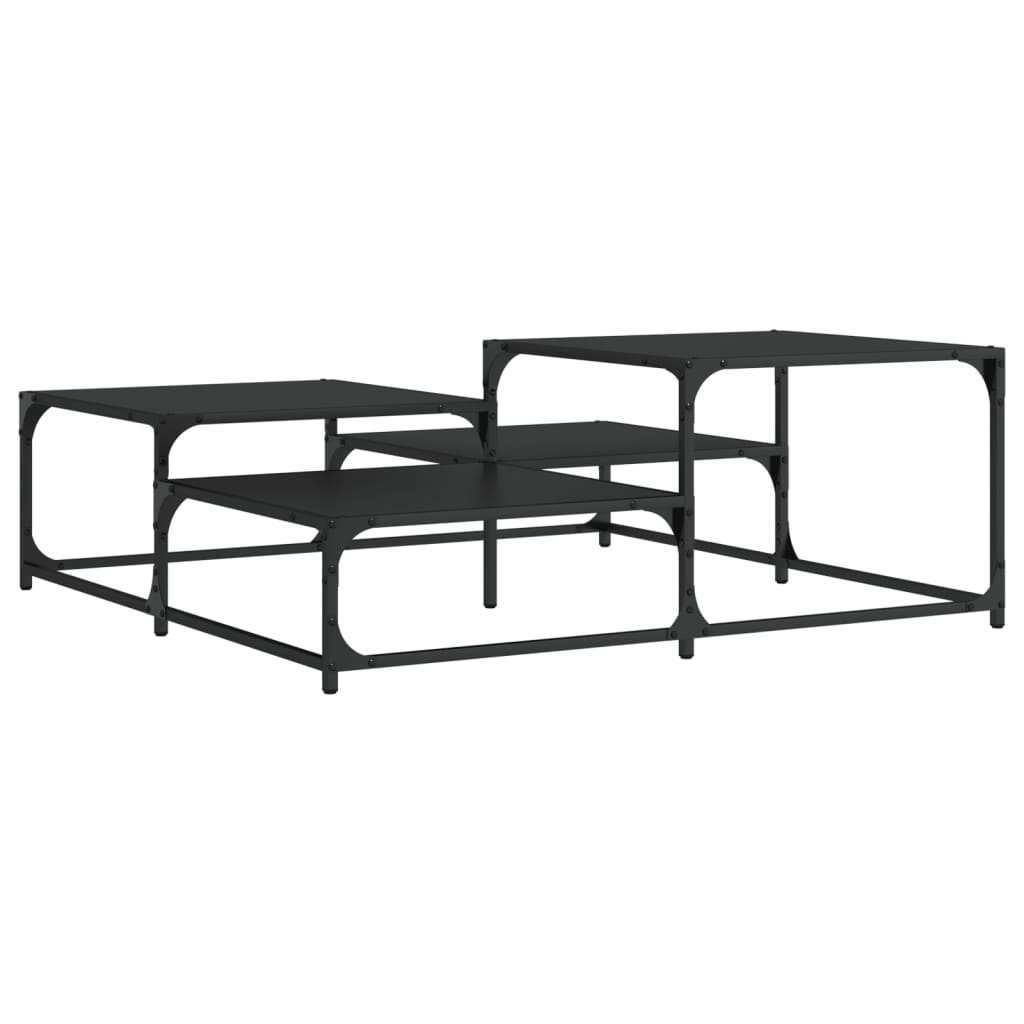 Couchtisch Schwarz 107x107x40 cm Holzwerkstoff - Pazzar.ch