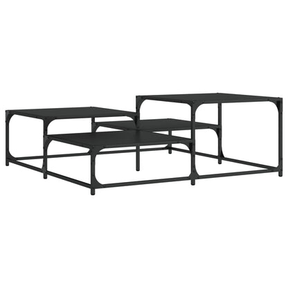 Couchtisch Schwarz 107x107x40 cm Holzwerkstoff - Pazzar.ch
