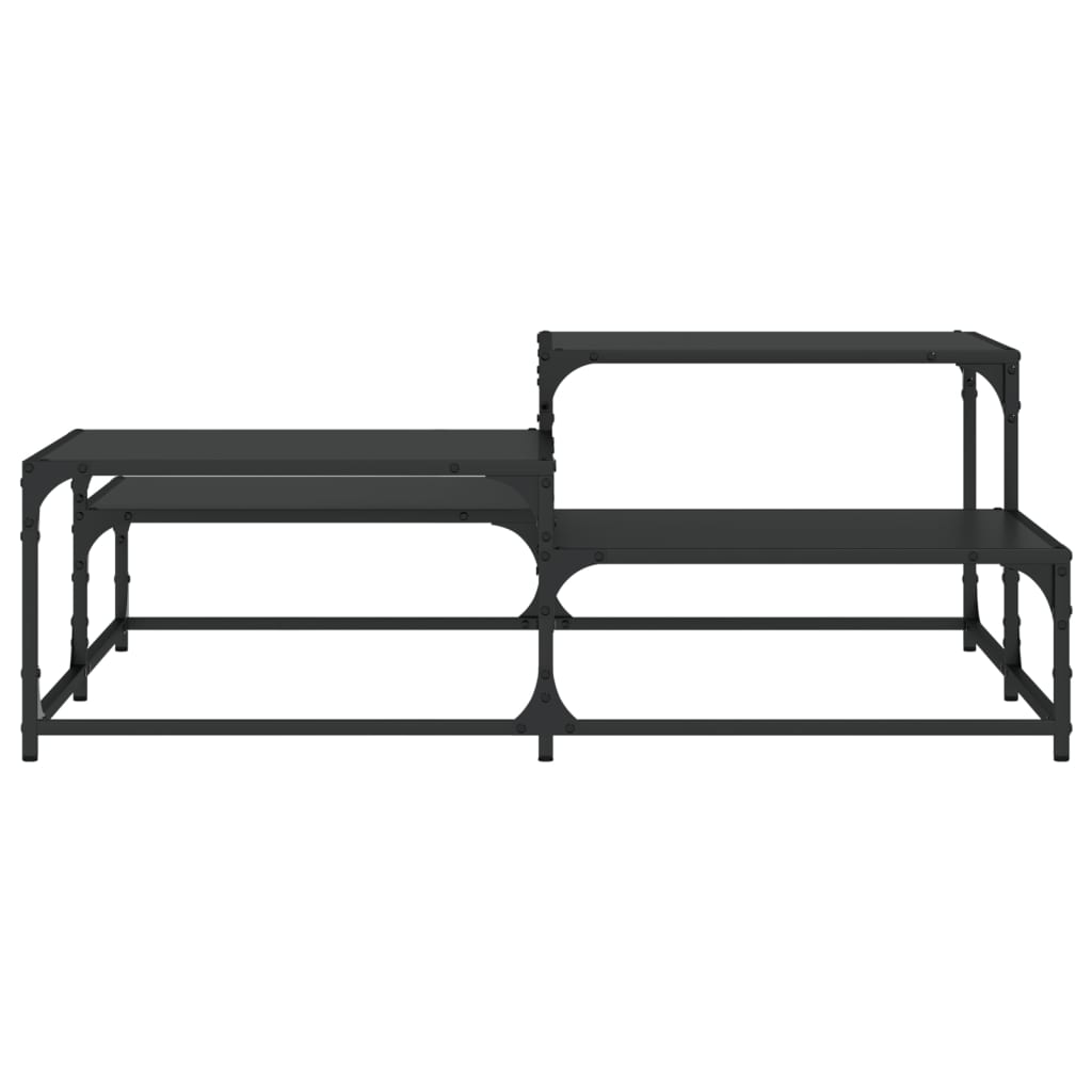 Couchtisch Schwarz 107x107x40 cm Holzwerkstoff - Pazzar.ch
