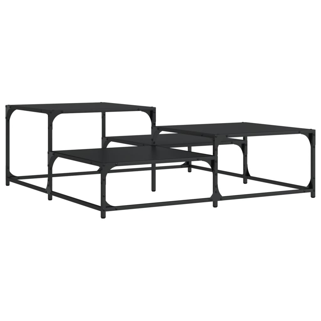 Couchtisch Schwarz 107x107x40 cm Holzwerkstoff - Pazzar.ch