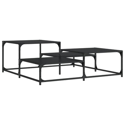 Couchtisch Schwarz 107x107x40 cm Holzwerkstoff - Pazzar.ch