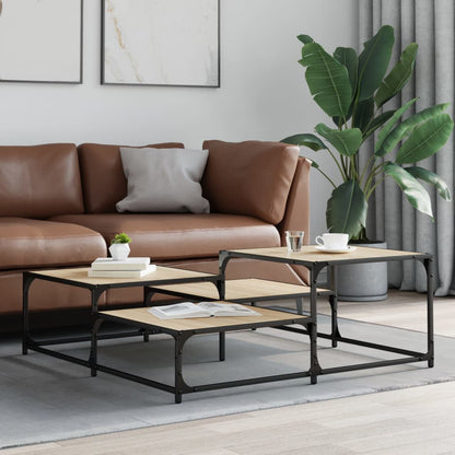 Couchtisch Sonoma-Eiche 107x107x40 cm Holzwerkstoff - Pazzar.ch