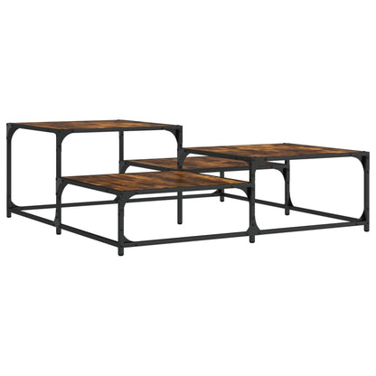 Couchtisch Räuchereiche 107x107x40 cm Holzwerkstoff - Pazzar.ch
