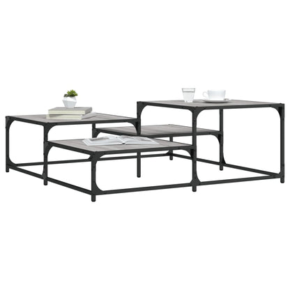 Couchtisch Grau Sonoma 107x107x40 cm Holzwerkstoff - Pazzar.ch