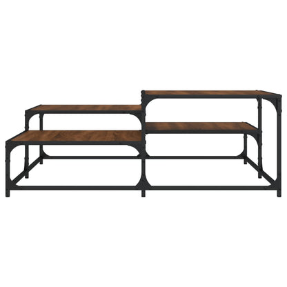 Couchtisch Braun Eichen-Optik 107x107x40 cm Holzwerkstoff - Pazzar.ch