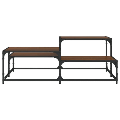 Couchtisch Braun Eichen-Optik 107x107x40 cm Holzwerkstoff - Pazzar.ch