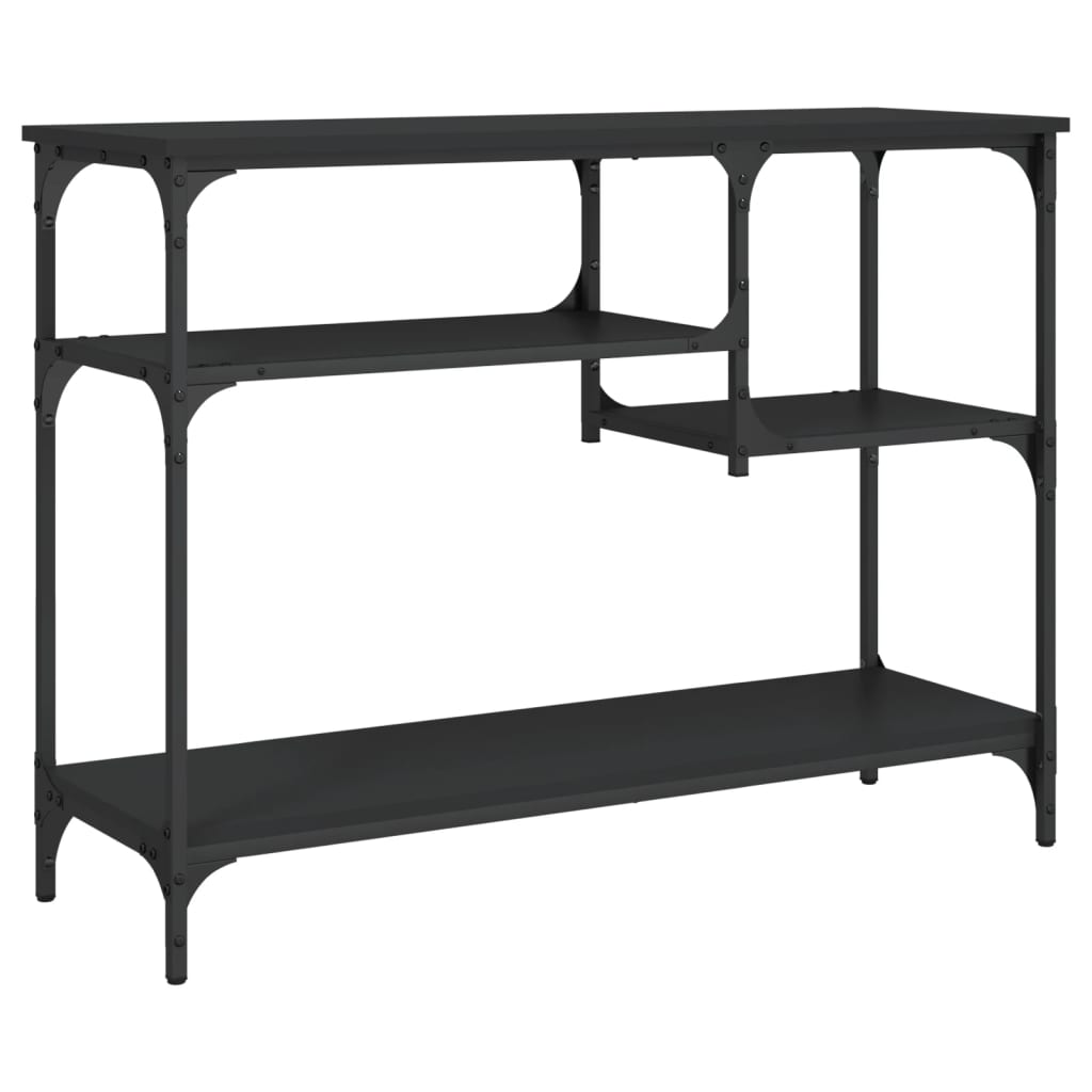 Konsolentisch mit Ablagen Schwarz 100x35x75 cm - Pazzar.ch