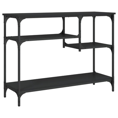 Konsolentisch mit Ablagen Schwarz 100x35x75 cm - Pazzar.ch