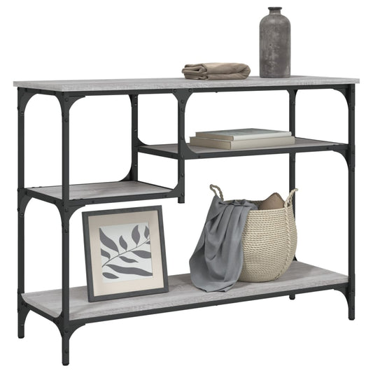 Konsolentisch mit Ablagen Grau Sonoma 100x35x75 cm - Pazzar.ch