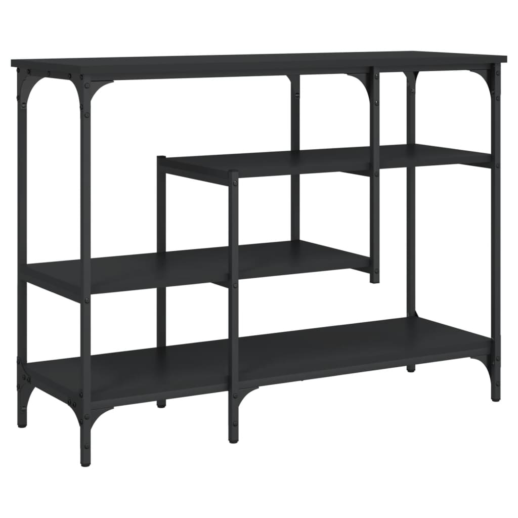 Konsolentisch mit Ablagen Schwarz 100x35x75 cm - Pazzar.ch