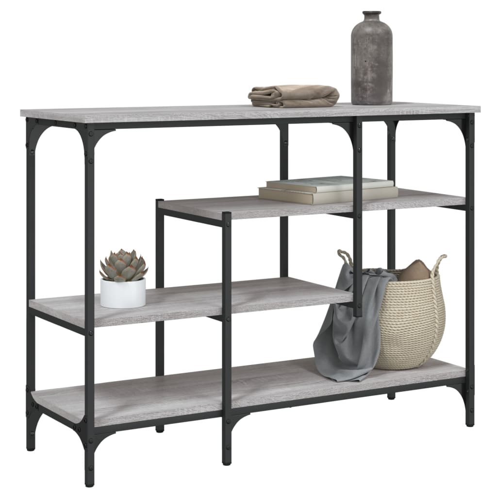Konsolentisch mit Ablagen Grau Sonoma 100x35x75 cm - Pazzar.ch