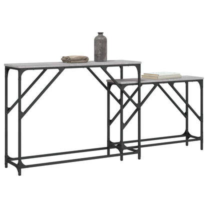 Konsolentische 2 Stk. Grau Sonoma Holzwerkstoff - Pazzar.ch