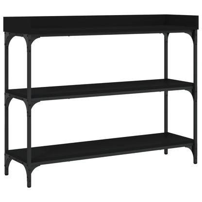 Konsolentisch mit Ablagen Schwarz 100x30x80 cm - Pazzar.ch