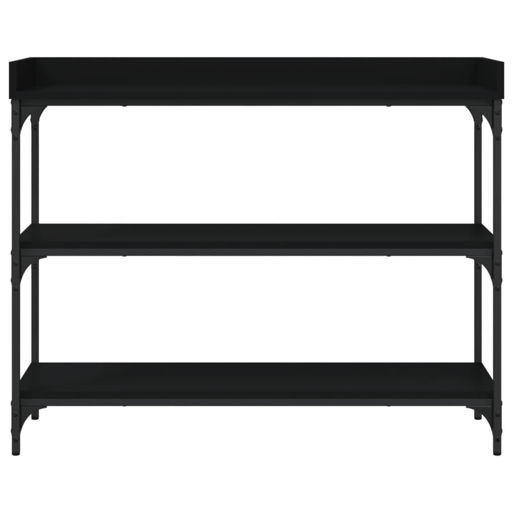 Konsolentisch mit Ablagen Schwarz 100x30x80 cm - Pazzar.ch