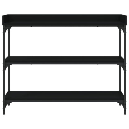 Konsolentisch mit Ablagen Schwarz 100x30x80 cm - Pazzar.ch