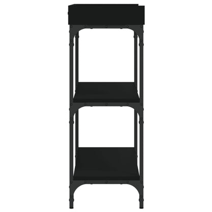 Konsolentisch mit Ablagen Schwarz 100x30x80 cm - Pazzar.ch