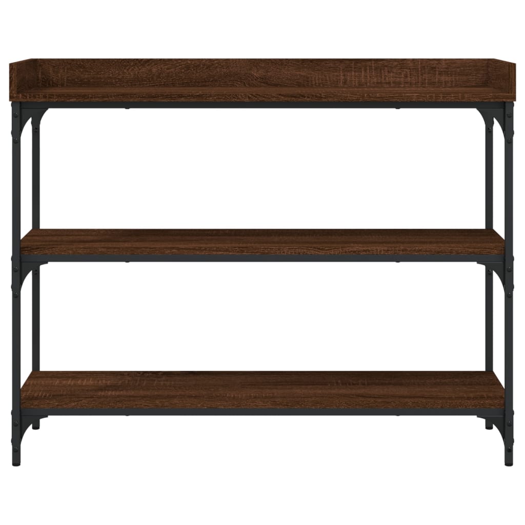 Konsolentisch mit Ablagen Braun Eichen-Optik 100x30x80 cm - Pazzar.ch