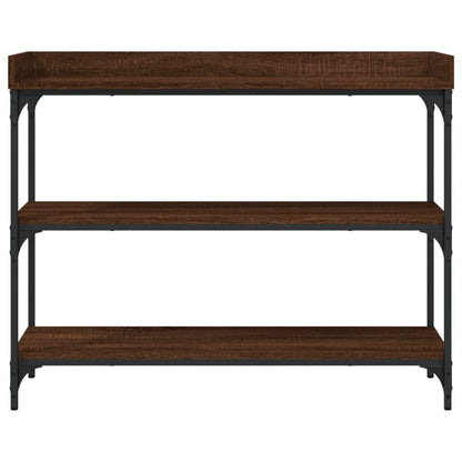 Konsolentisch mit Ablagen Braun Eichen-Optik 100x30x80 cm - Pazzar.ch