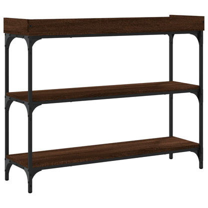 Konsolentisch mit Ablagen Braun Eichen-Optik 100x30x80 cm - Pazzar.ch