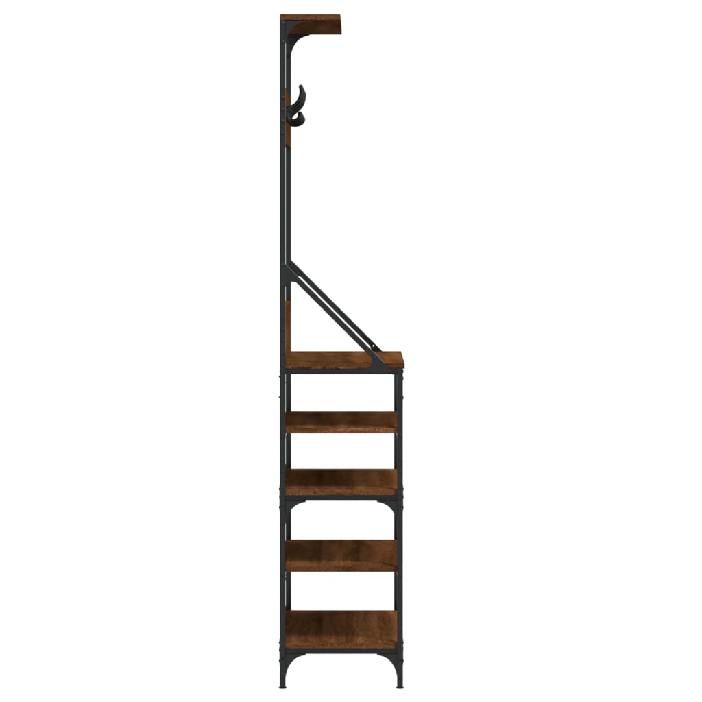 Kleiderständer mit Schuhablage Braun Eiche-Optik 70x34x184 cm - Pazzar.ch