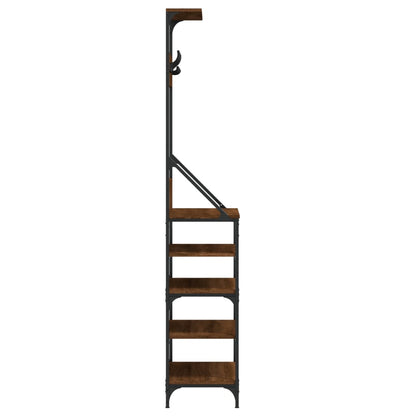 Kleiderständer mit Schuhablage Braun Eiche-Optik 70x34x184 cm - Pazzar.ch