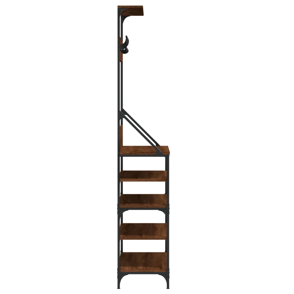 Kleiderständer mit Schuhablage Braun Eiche-Optik 90x34x184 cm - Pazzar.ch