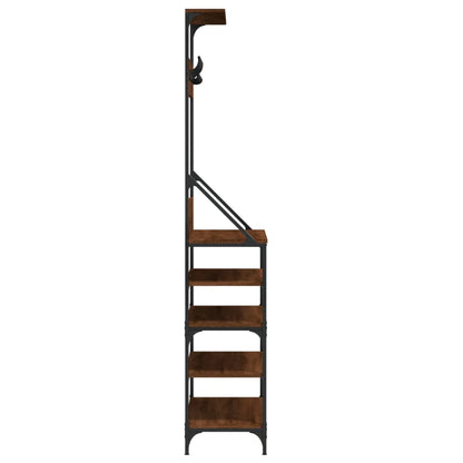 Kleiderständer mit Schuhablage Braun Eiche-Optik 90x34x184 cm - Pazzar.ch