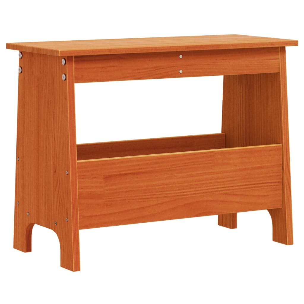 Flurbank Wachsbraun 60x28x45 cm Massivholz Kiefer - Pazzar.ch